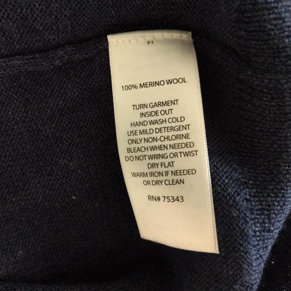 HARRISON DAVIS Sweater Men's XL Blue Fine Merino Wool 1/2 Zip Pullover Classic - Picture 7 of 8